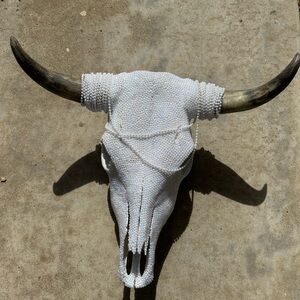 Pearl cow skull
